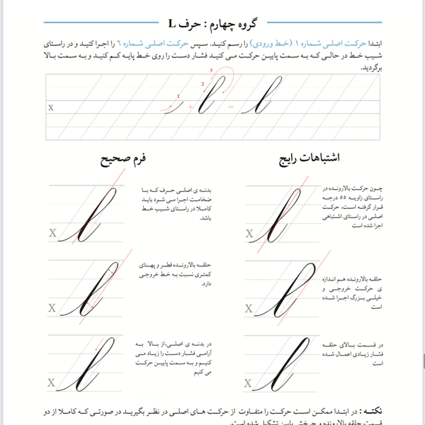 پکیج آموزش خوشنویسی کاپرپلیت - حروف کوچک و اتصالات (مخصوص قلم)–(کتاب + دفتر تمرین)