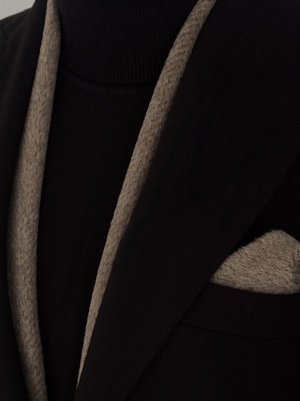 شالگردن پشمی خاکی ساده کد s243