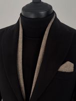 شالگردن پشمی خاکی ساده کد s243