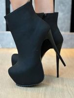 نیم بوت بغل زیپ پاشنه15سانت