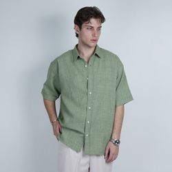 پیراهن مردانه باکسی BERSHKA – سبز