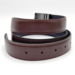 کمربند مردانه چرم دوطرفه، سگک پلاکی چرخشی