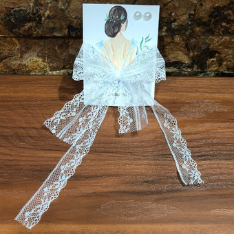 گیفت عروس گیره سر و گوشواره مروارید کد2