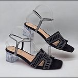 صندل مجلسی نگینی پاشنه شیشه ای