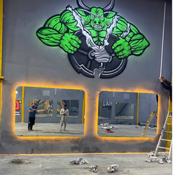 آینه باشگاه مدل چهارلبه گرد 225 در 160 کامل با نصب