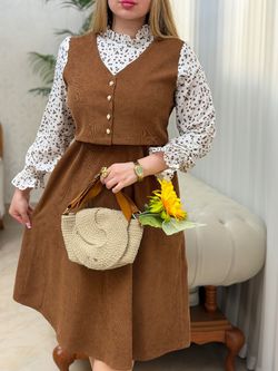 پیراهن آستین گل 3573