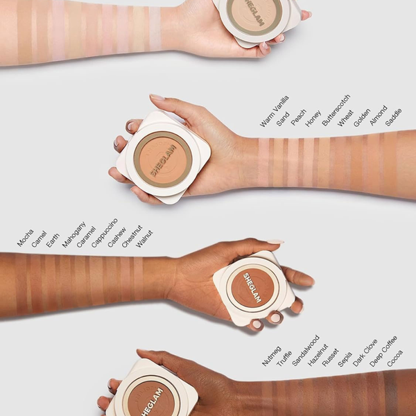 پنکک کرم پودری شیگلم    SHEGLAM Skin-Focus High Coverage Powder Foundation