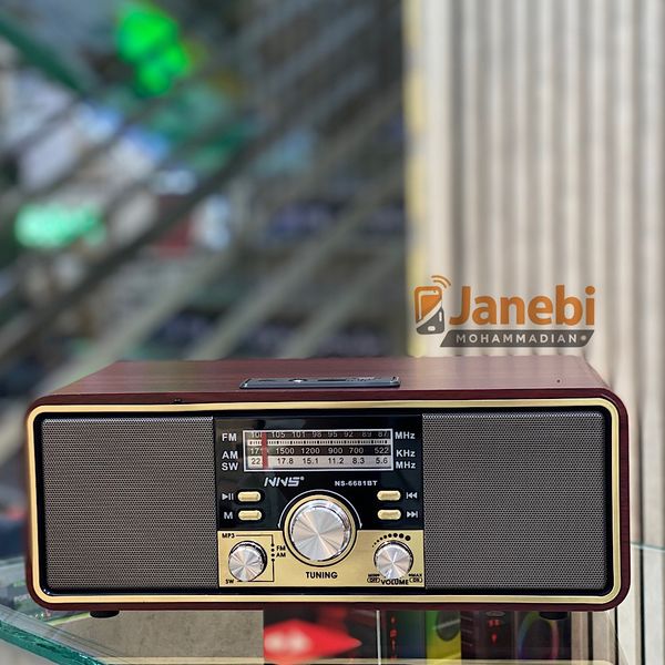 رادیو NNS مدل NS-6681BT | رادیو رترو، اسپیکر بلوتوثی و پخشکننده چندمنظوره