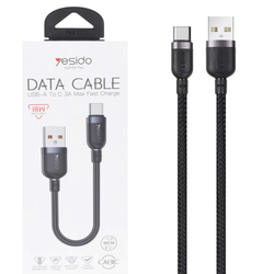 کابل شارژ فست پاوربانک Yesido Type-C مدل CA131C 18W - مشکی