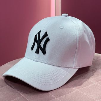 کلاه NY سفید لوگو مشکی