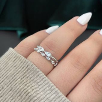 انگشتر جواهری نقره - انگشتر مینیمال نقره