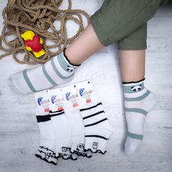 جوراب نیمساق طرح پاندا لب کنگره در 5 طرح متفاوت