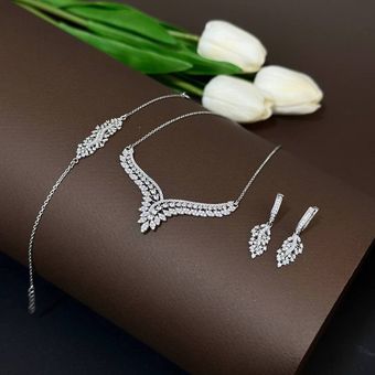 سرویس زنجیری نقره با آبکاری رادیوم