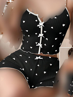تاپ و شورتک کبریتی قلبی