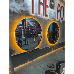 آیینه باشگاه مدل گرد بک‌‌ لایت سایز 160 کامل با نصب