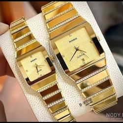 ساعت جفت رادو اناتوم زنانه مردانه موتور طلایی