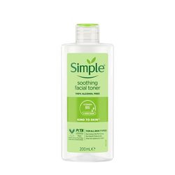 تونر سیمپل Simple مدل soothing facial toner مرطوب کننده حجم 200 میلی لیتر