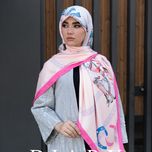 روسری اسب و گلیم صورتی