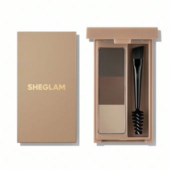 پالت سایه ابرو سه عددی رنگ قهوه ای Sheglam Puff Brow Palette Brow