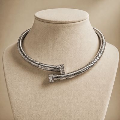 چوکر تک لاین چپ و راستی نقره ای