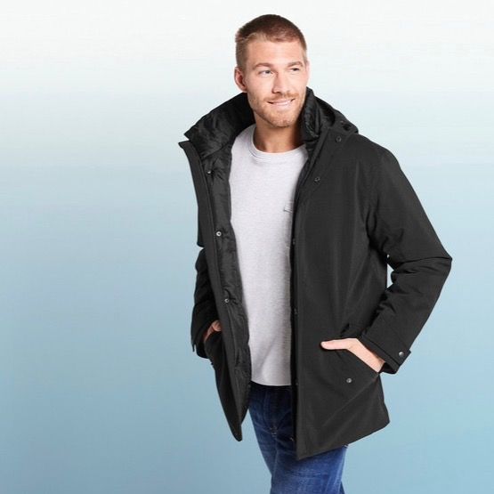 کاپشن مردانه مشکی لیورجی