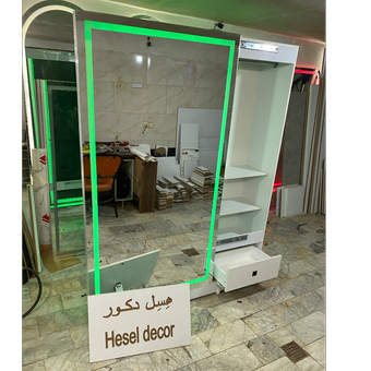 کمد ریلی با آیینه تمام ام دی اف با کشو