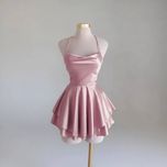 پیراهن عروسکی پشت بندی ساتن