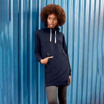 هودی زنانه بلند سرمه ای اسمارا