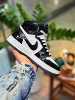 کفش جردن ساقدار کاریزما ورنی مشکی سفید