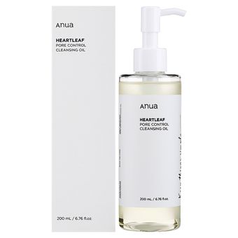 روغن پاک کننده و کنترل منافذ هارتلیف آنوا anua مناسب پوست‌های حساس حجم 200 میل HEARTLEAF PORE CONTROL CLEANSING OIL Anua