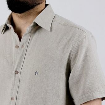 پیراهن کنفی ( پنبه ای ) کرم مردانه