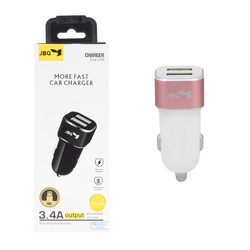 شارژر فندکی فست دو پورت JBQ مدل CN-45 18W همراه با کابل آیفون - سفید (گارانتی یکساله رصاصی)