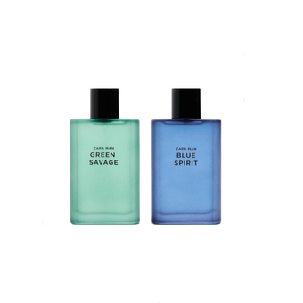 عطر ادوتویلت مردانه دوقلو زارا مدل گرین ساواج و بلو من اسپریت حجم 2*90 میلی لیتر