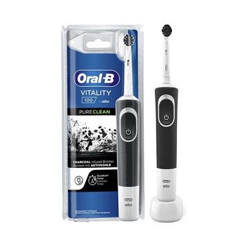 مسواک برقی اورال بی Oral-B مدل Pure Clean با سری قابل تعویض Oral B electric toothbrush. Vitality 100 Pure Clean charcoal black