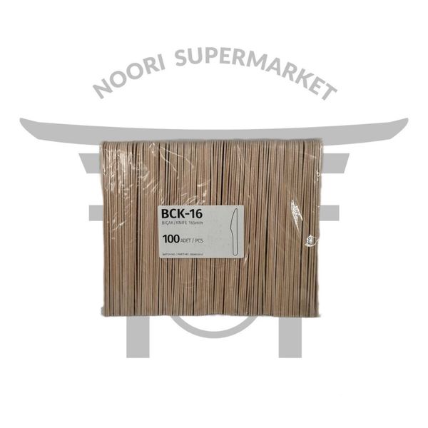 چاقو چوبی بسته بندی 100 عددی 20 سانتی