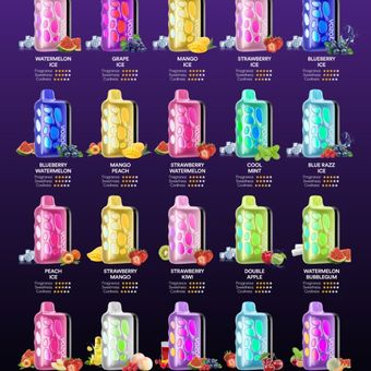 پادیکبار مصرف وزول 40 هزار پاف طعم بندی کامل | vozol RAVE STAR 40k