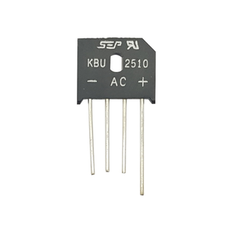 پل دیود 25A-1000V تخت شانه ای KBU2510