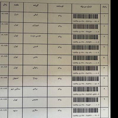 کد رهگیری 5 اردیبهشت