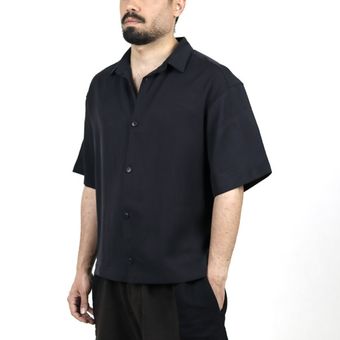 پیراهن باکسی پارچه سیلک مشکی