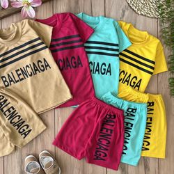 تیشرت شلوارک بچگانه 4 و 5 و 6 بالنسیا