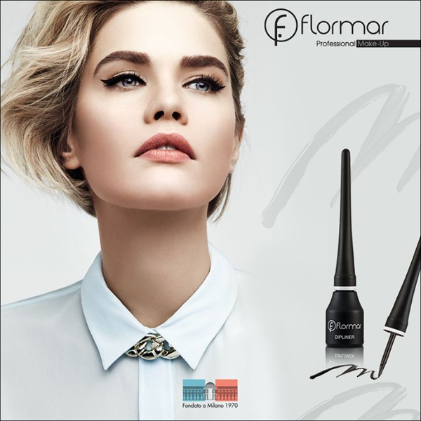 خط چشم کوزه ای مشکی حاوی روغن نارگیل فلورمار FLORMAR DIPLINER