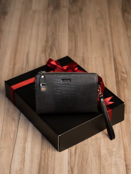 کیف دستی چرم طبیعی مشکی کارلوتی کد b156