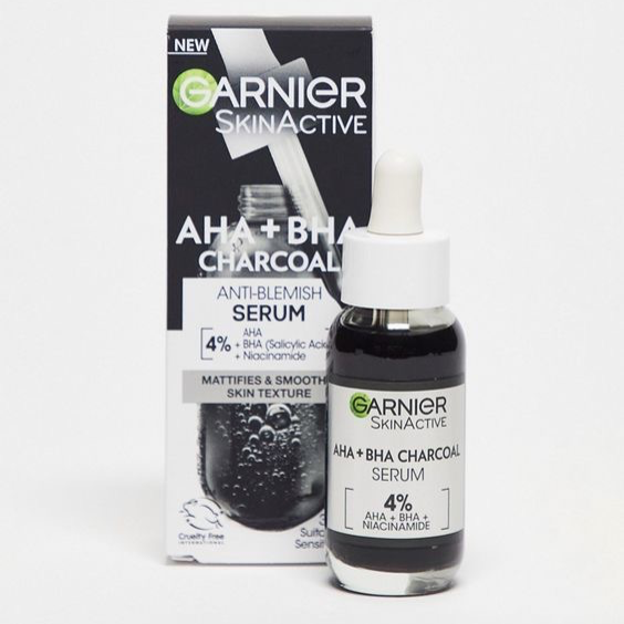 سرم زغال روشن کننده گارنیر Garnier Coal Serum AHA+BHA