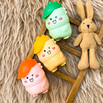 ست ناخن گیر کودک مدل دایناسور کلاهدار مجموعه 4 عددی