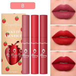 پک رژلب توت فرنگی 3 عددی دراگون رانی Strawberry Matte Lipstick Pack Dragon Ranee