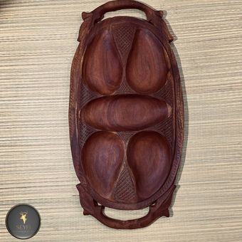 سینی چوبی هندی پنج‌خانه