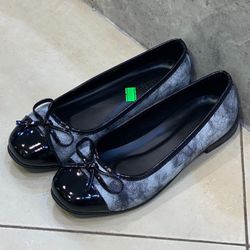 کالچ زنانه پاپیونی عروسکی مشکی و طوسی سایز 37 تا 40