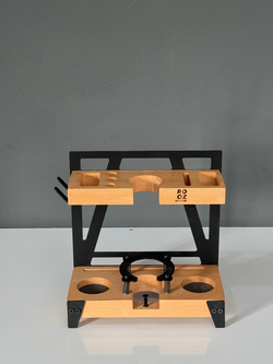 استند دوطبقه چوبی