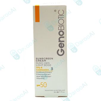 کرم ضد آفتاب پوست های چرب SPF50 سانو ژن ژنوبایوتیک