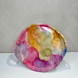 سینی گرد طرح دار